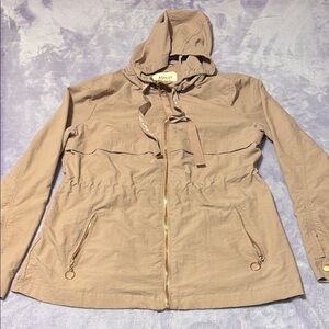 Ashley By 26 International Tan Utility Jacket with Hood